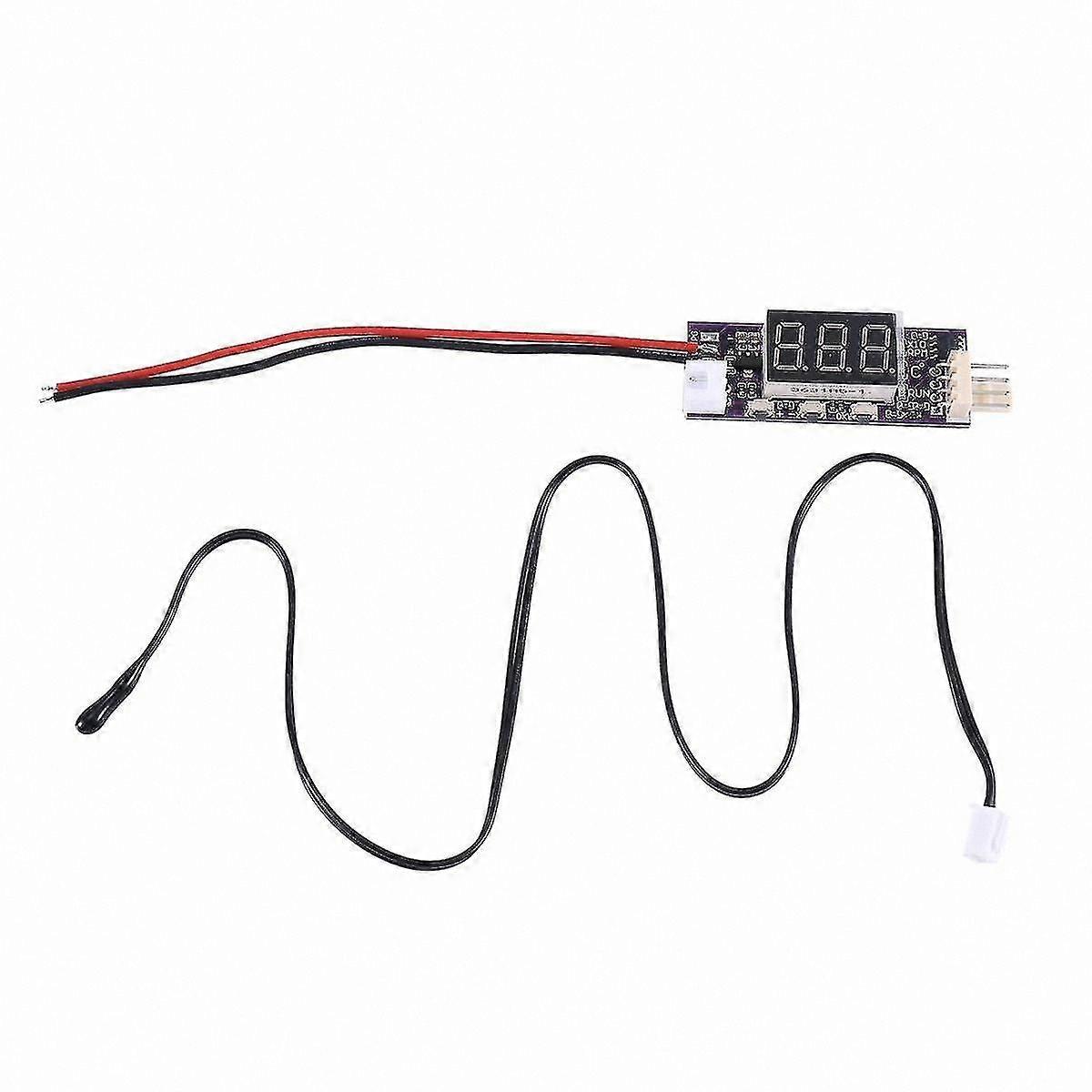 12V DC Mini PWM Fan with Temperature Control, Speed Governor, Digital Display, 4-Wire Support