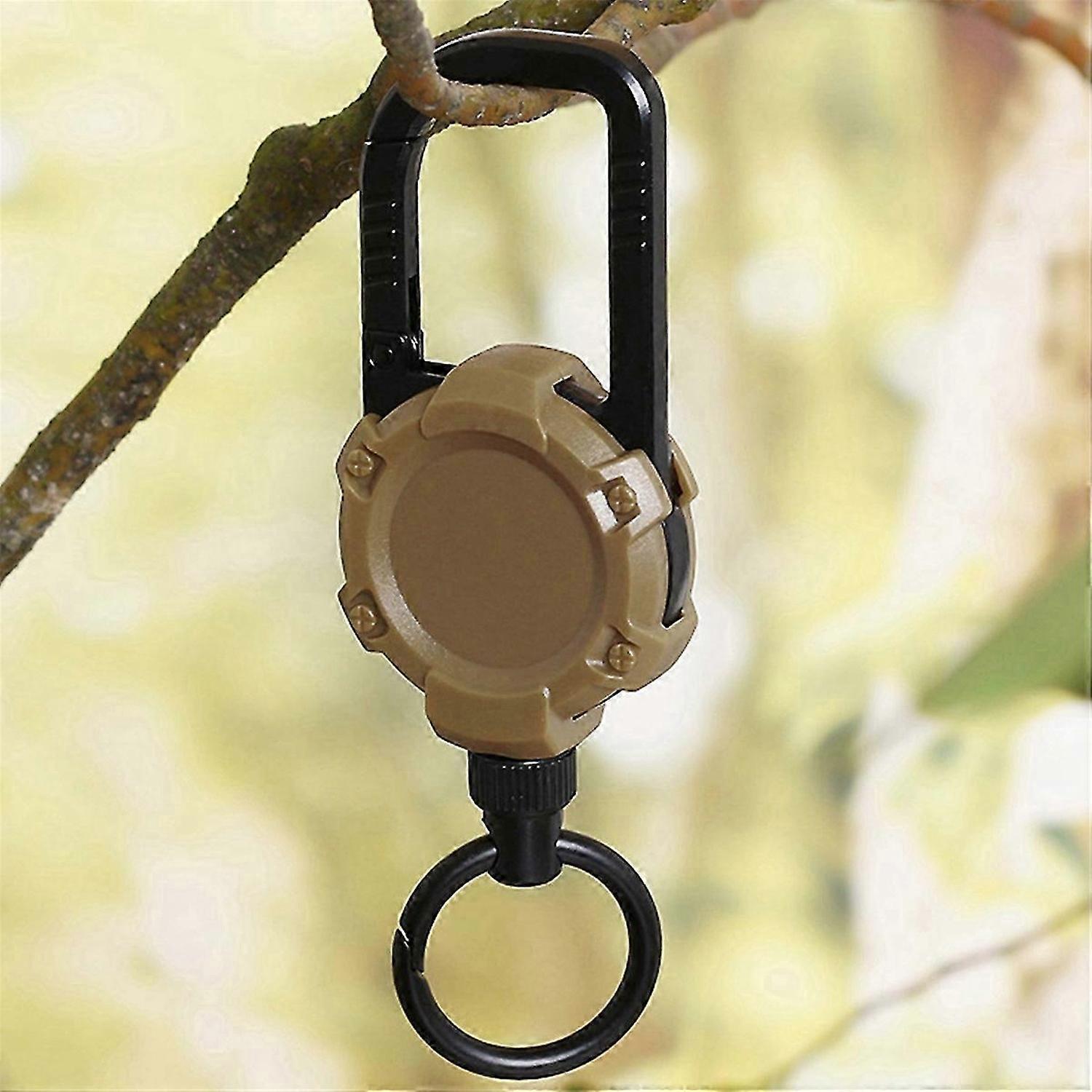 Camping Climbing Snap Clip Lock Buckle Hook Retention Rope Brown