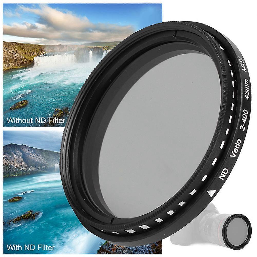 Junestar 43MM ND2-400 Adjustable Neutral Density Camera Lens Filter