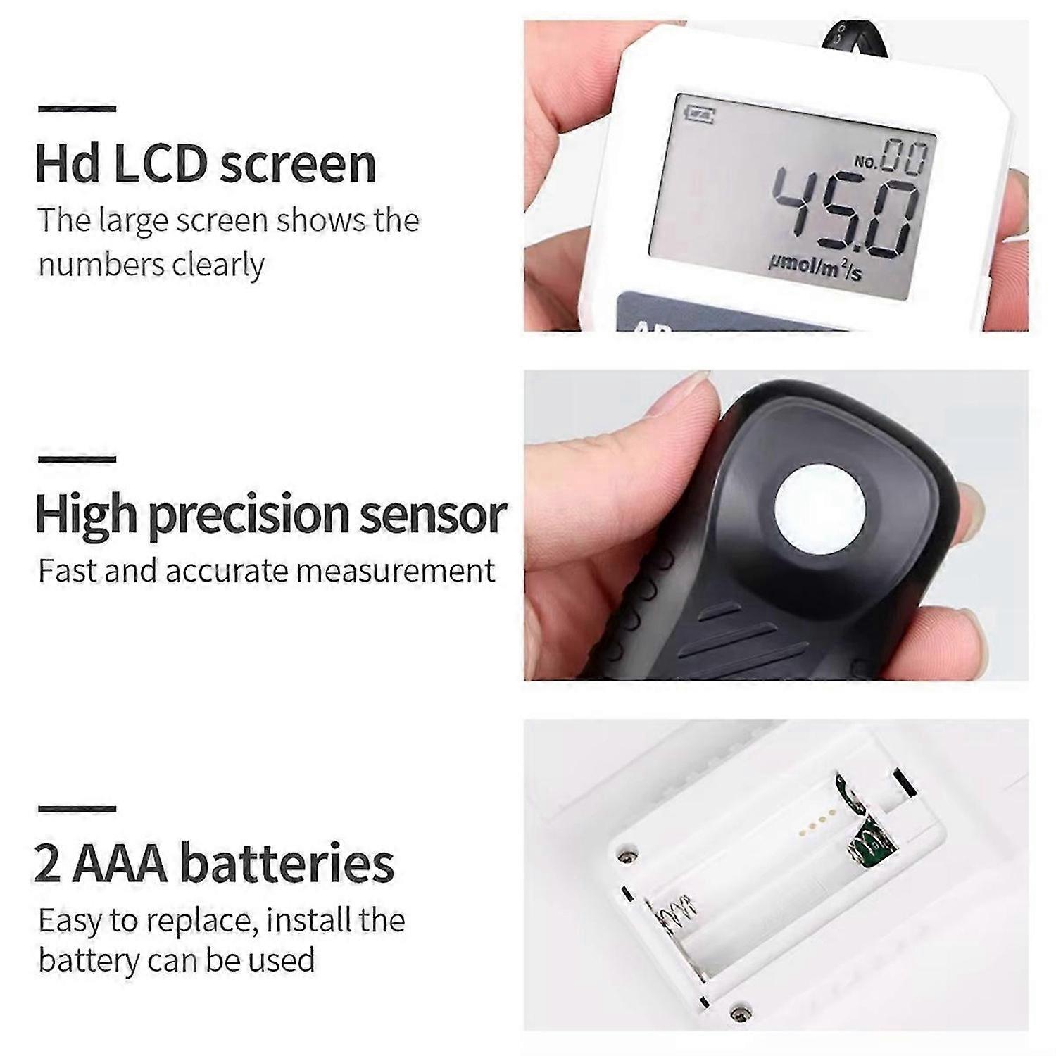 APM130 PAR Meter Quantum High Precision Light Intensity Tester PPFD Meter with 400-700nm Range for P