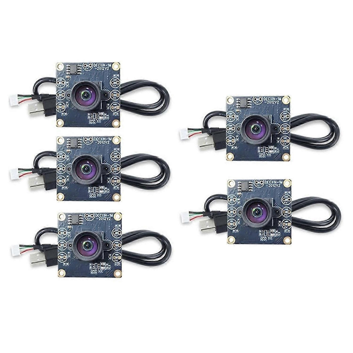 5Pcs 100 Degree Camera Module 1MP OV9732 1280x720 USB Free Driver Manual Focus with 60CM USB Cable for WinXP/7/8
