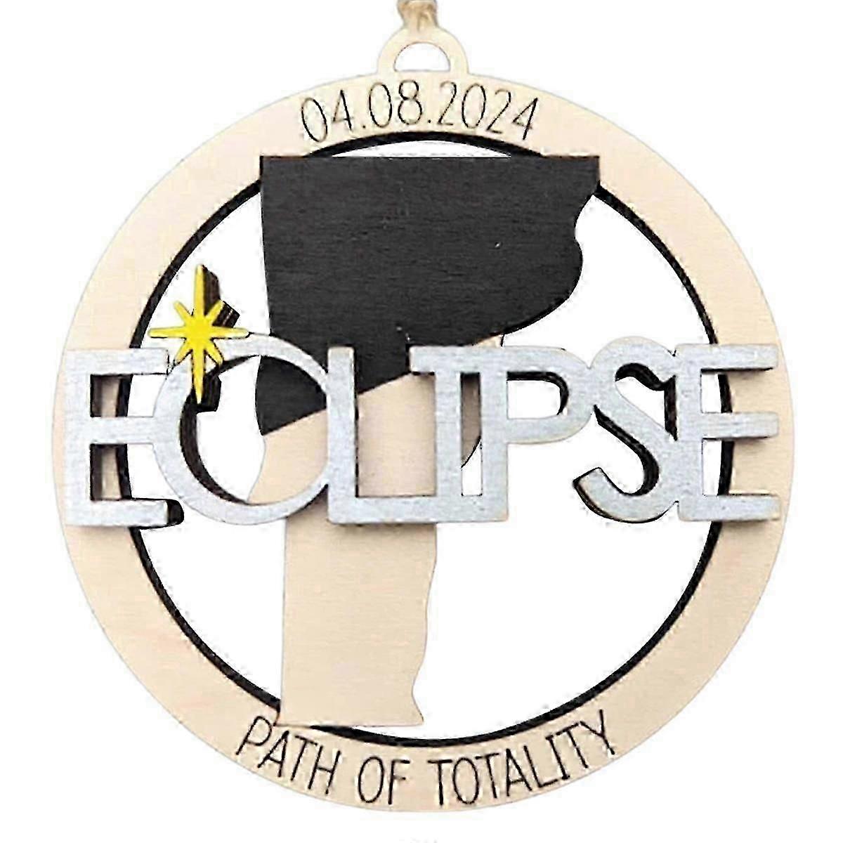 Wooden 2024 Solar Eclipse Souvenirs, 2024 Solar Eclipse Party Decorations Supplies, Solar Eclipse K bs