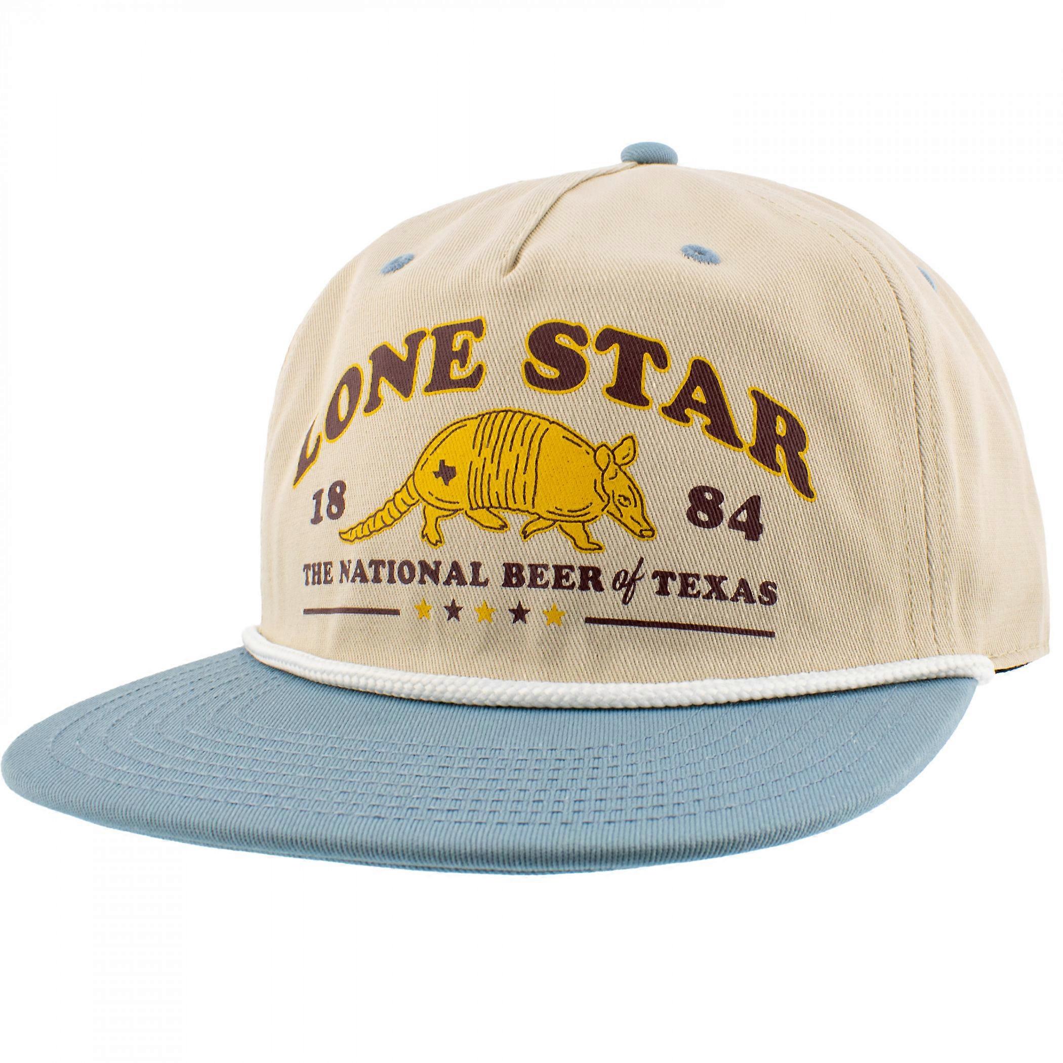 Lone Star Arched Text Over Armadillo Snapback Hat