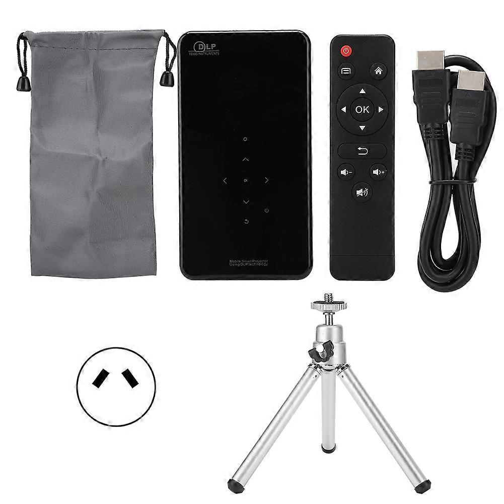 Portable DLP HD Projector with Android 7.1, Bluetooth, WiFi, Remote - 200" Screen