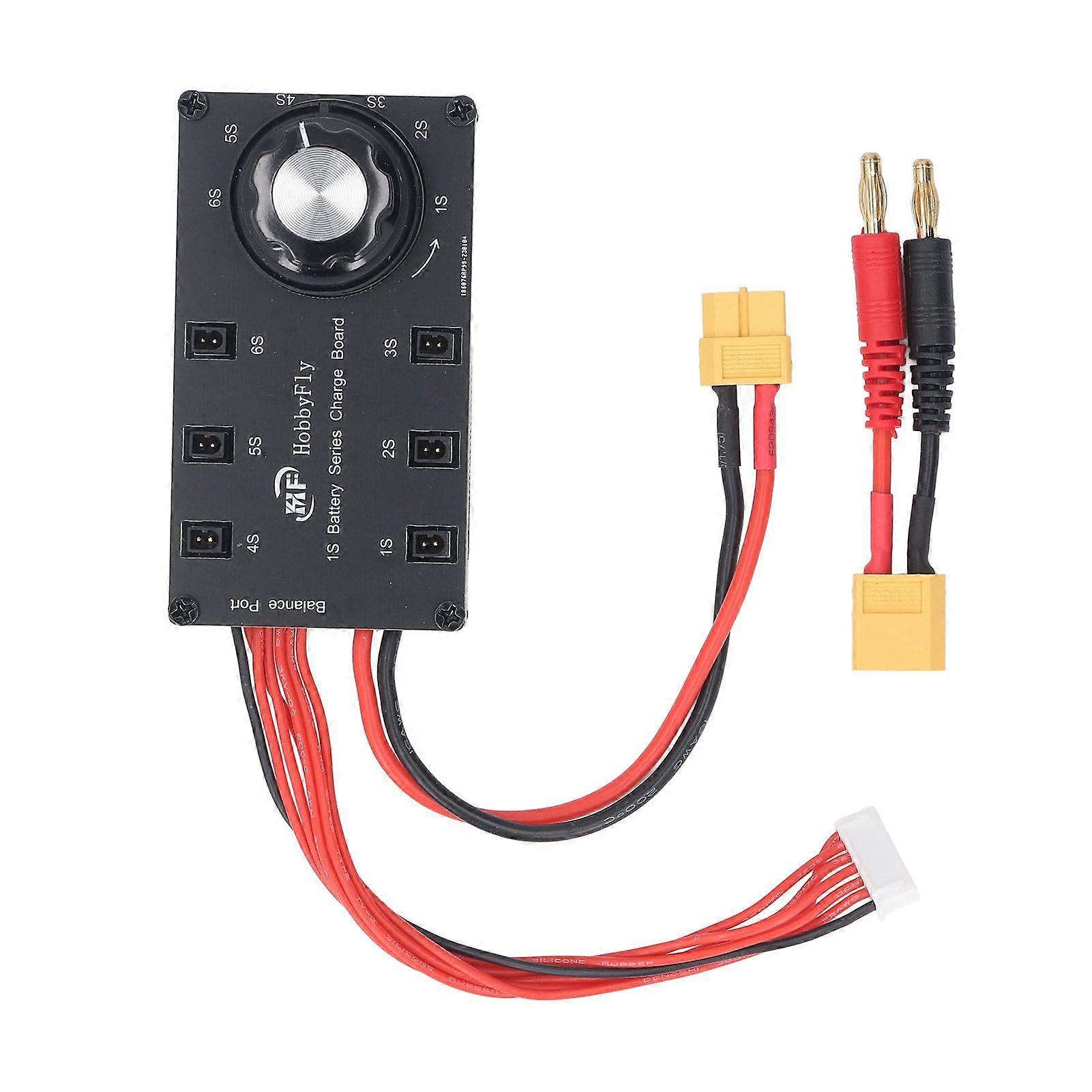1S Series Charging Board 6 Channel LiPo Battery Series Charger Board Support PH2.0 A30 Plug