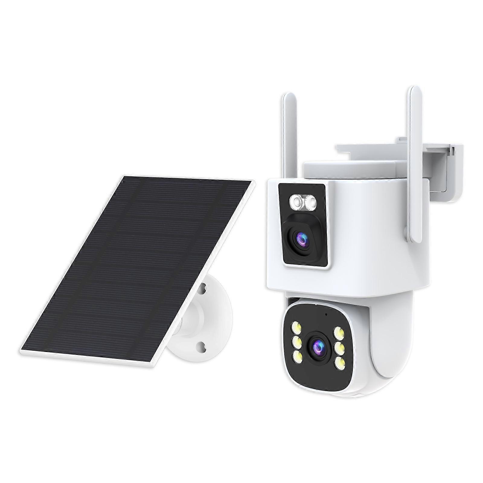 INF Dubbellins Solcellsdriven 4G Säkerhetskamera USA Version