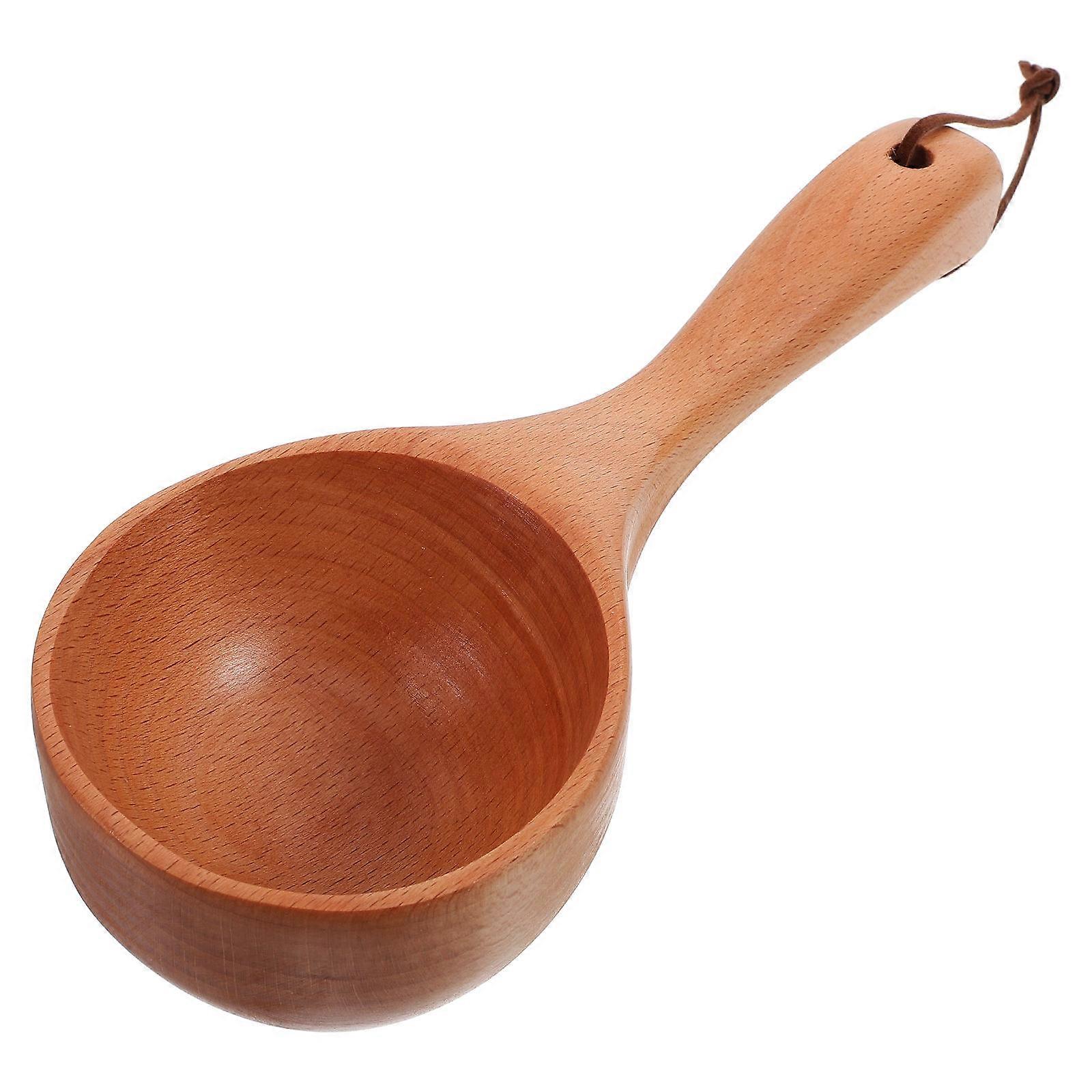 Water Scoop for Sauna Bath Wooden Ladle 2Pcs Practical Multi-Use