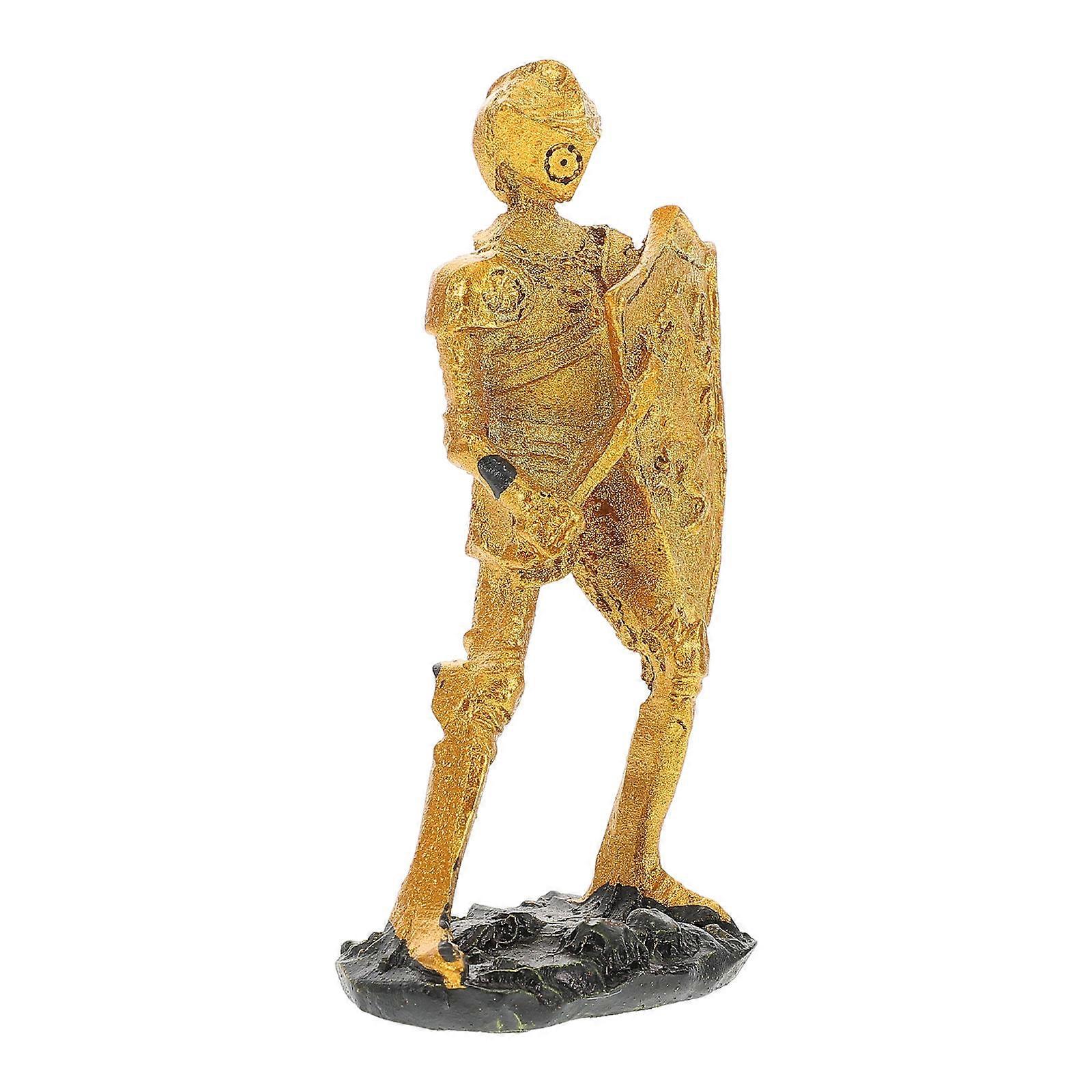 Resin Warrior Model Miniature Warrior Figurines for Decoration 4Pcs