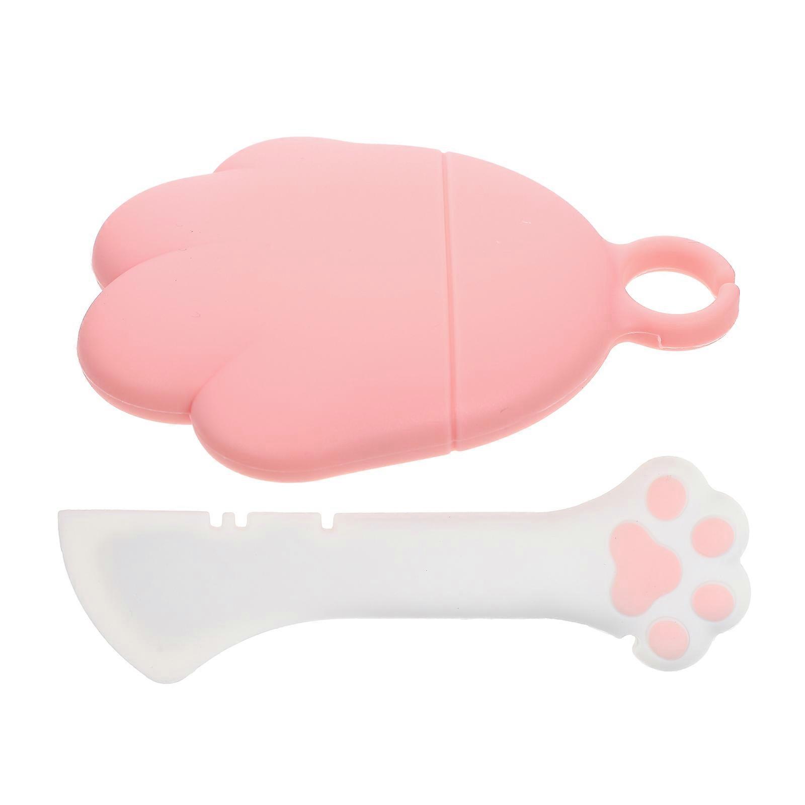 Silicone Can Lids Pet Food Can Supplies for Feeding 1Set with Spoon