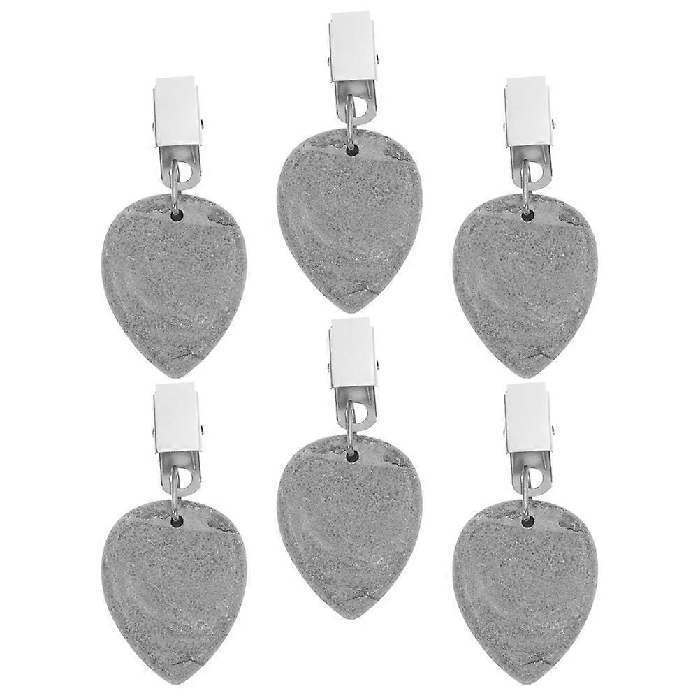 Oval Tablecloth Weights with Clip Stone Table Cover Weights for 30 Pieces