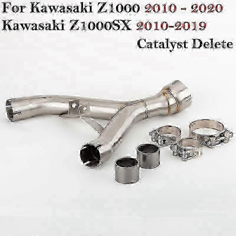 For Kawasaki Z1000 Z1000SX 2010 - 2020 Motorcycle Exhaust Escape Modify Middle Link Pipe Cat Delete Eliminator Enhanced