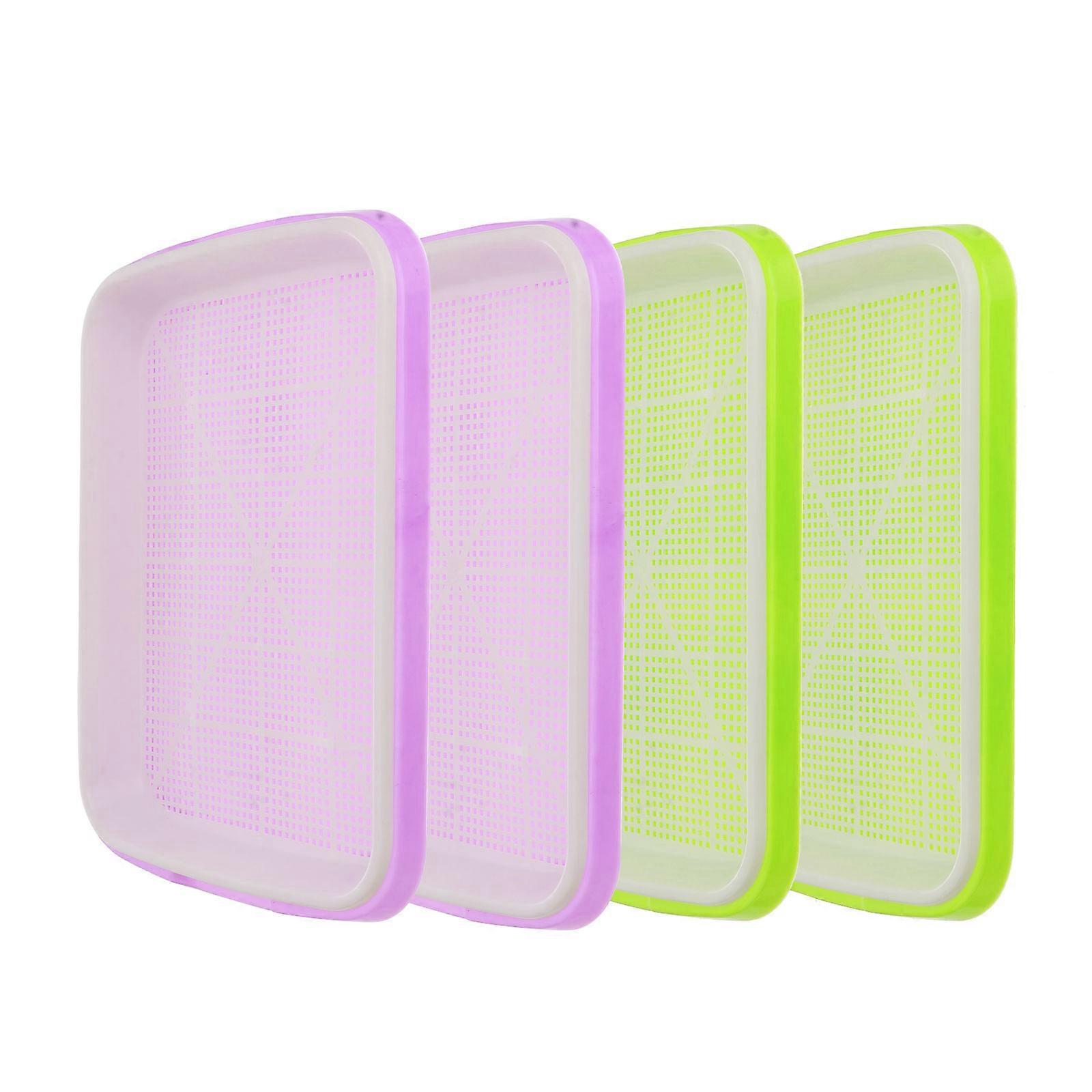 Soilless Tray 4Set for Growing Wheatgrass and Beans At Home