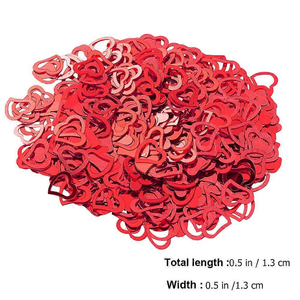 Red Table Decoration Throwing Ornament For DIY Crafts And Gift Filling 3 Packages Of Heart-Shaped Confetti