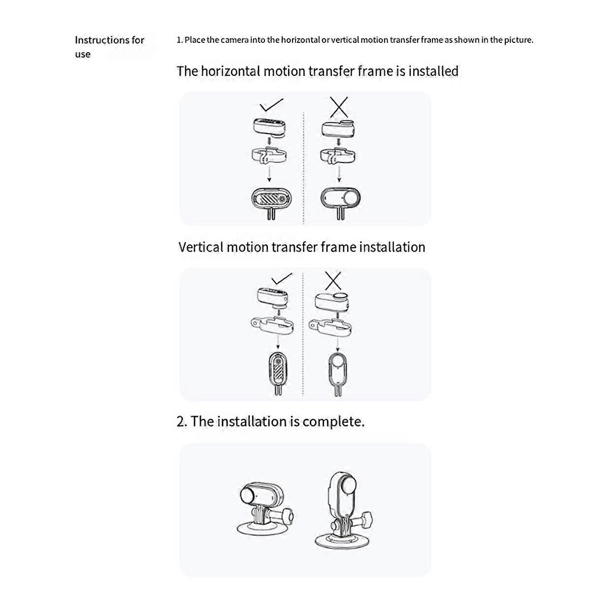 Adapter frame for Shadowstone GO 3/GO 3S Sports Camera