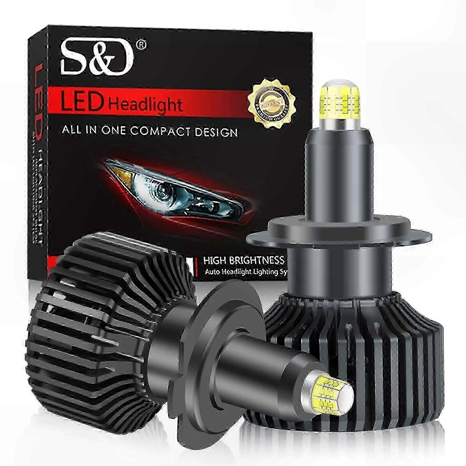 360° 3D LED Bulbs 40000LM 6500K Canbus-Compatible for H7 H1 H11 H8 HB3 9005 HB4 9006 9012 CSP Headlights