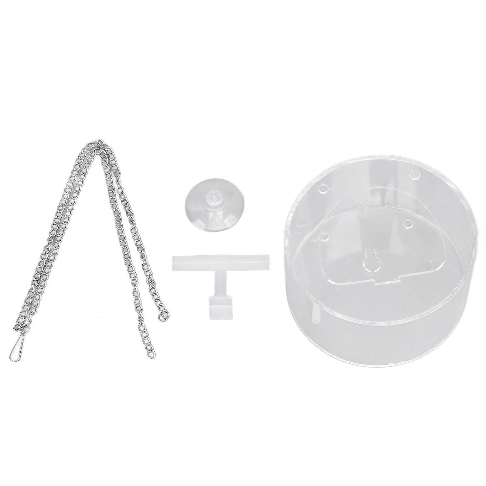 Clear Window Bird Feeders Durable Decorative Round Shape Wild Bird Feeders with Strong Suction Cups for Garden