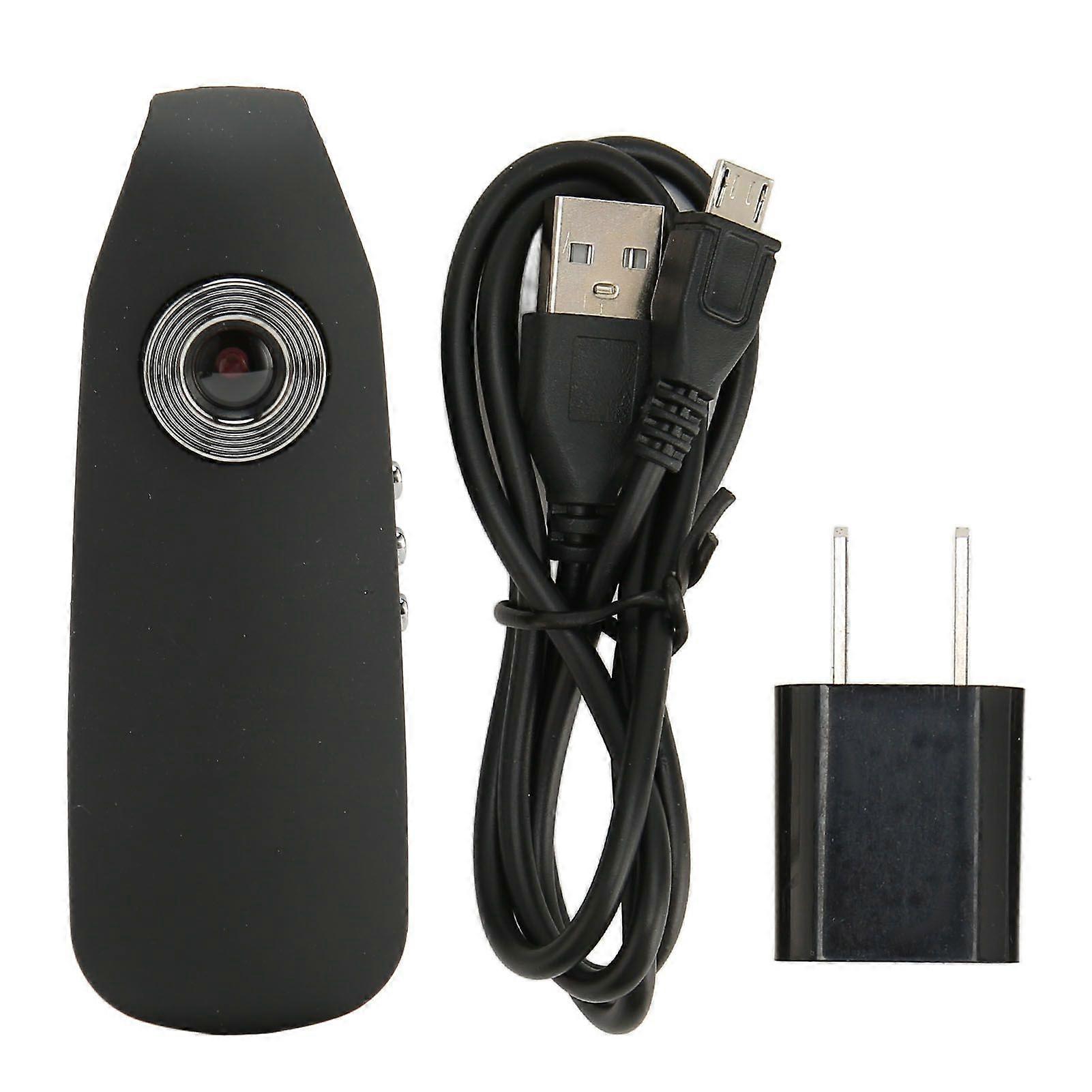 Mini Body Camera HD Loop Recording Rechargeable Sound Recording Small Wearable Camera for Cycling 100240V US Plug