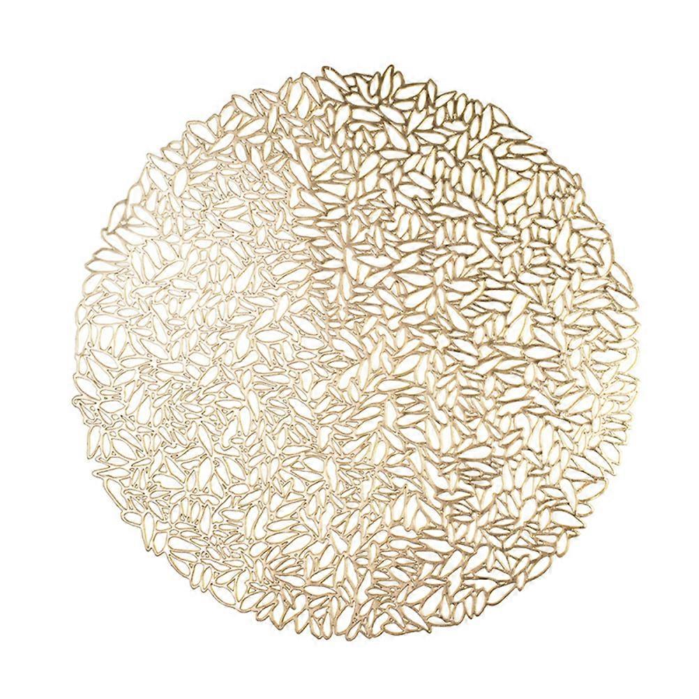 PVC Sunflower Placemats for Placing Plates 2Pcs Elegant Non-Slip Round Mats