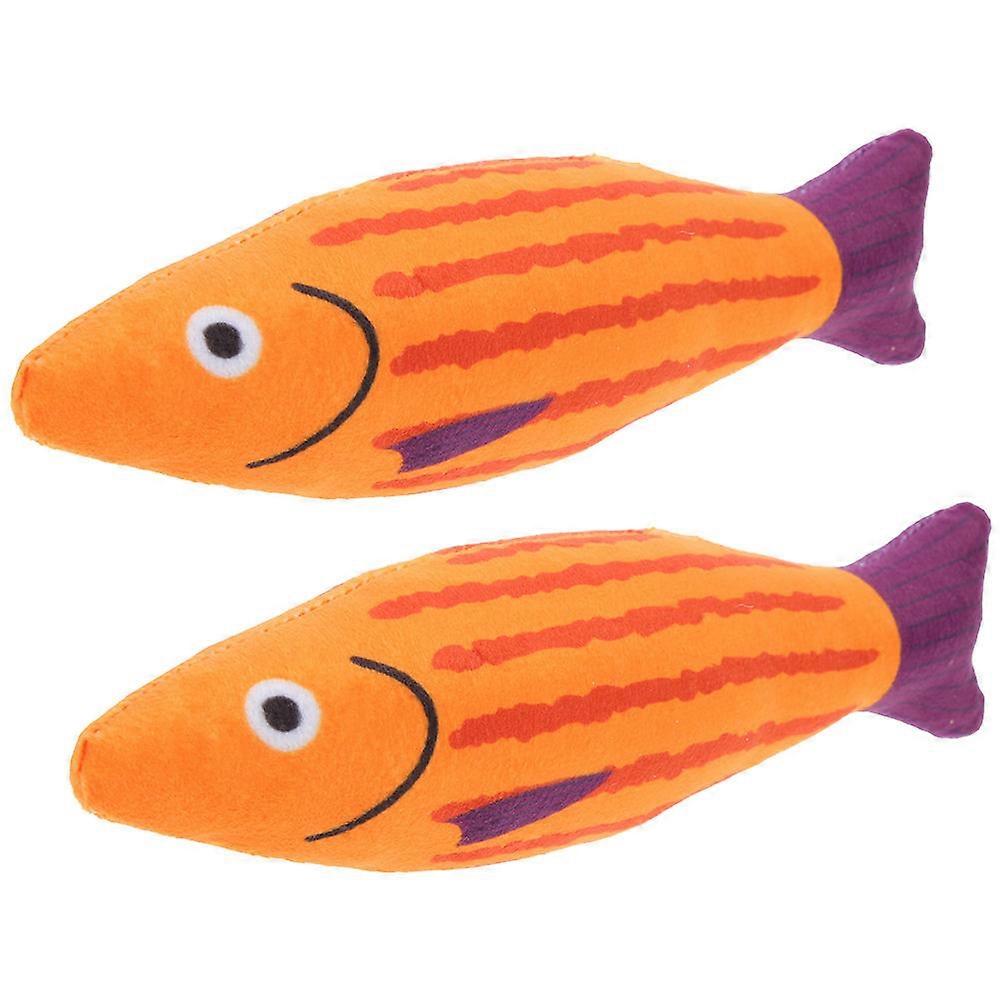 Catnip Interactive Fish Toy Plush Cat Toy Self-Amusing 6Pcs for Cats