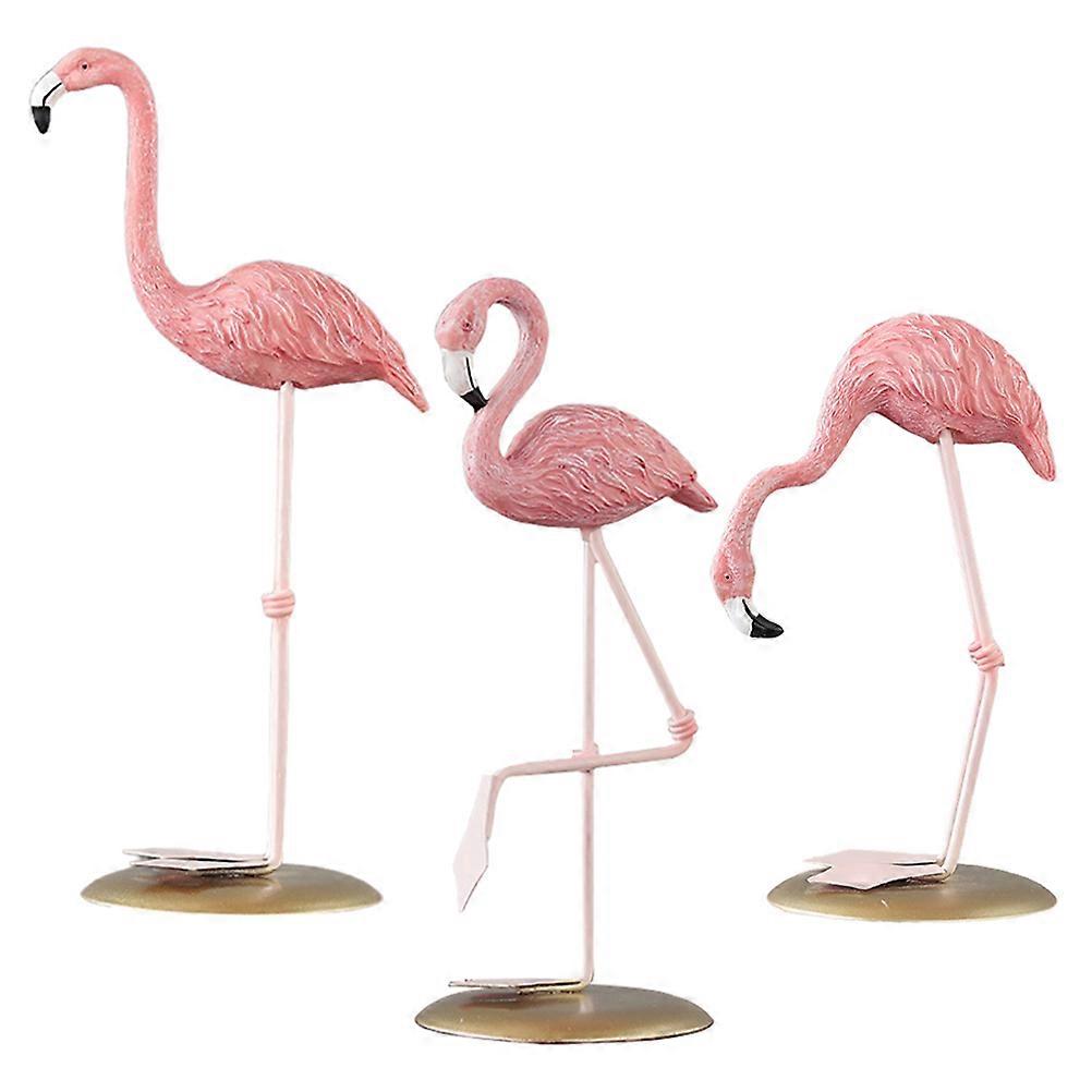 Flamingo Decor Resin Flamingo Statue Set with 15Pcs for Party and Home Decor