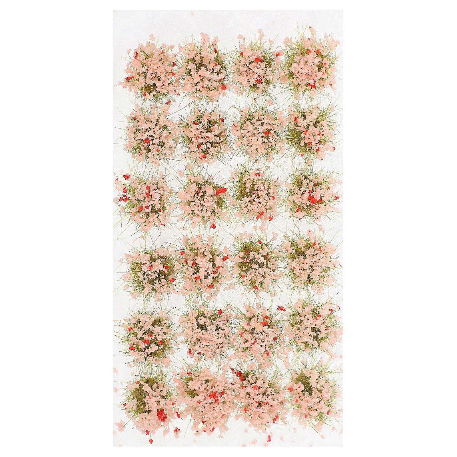 DIY Miniature Grass Cluster Fake Grass for Sand Table 3 Boxes Pink Plastic Ornament