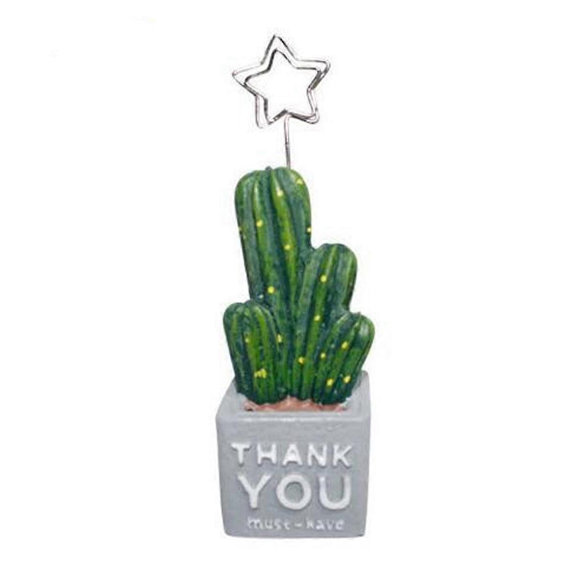 Cactus Plants Resin Message P o Card Paper Clip Memo Note Holder