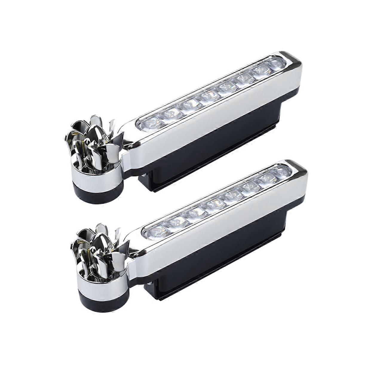 Wind Power Car Light Blue LED Daytime Running Lights Net Lamp Angle Adjustable Universal Fit For Cars&Trucks&Motorcycles