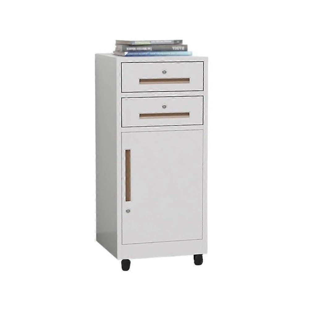 Steel File Cabinet With Lock And Double Drawers, Multifunctional Modern Office Storage For Files Bookcase Home Use