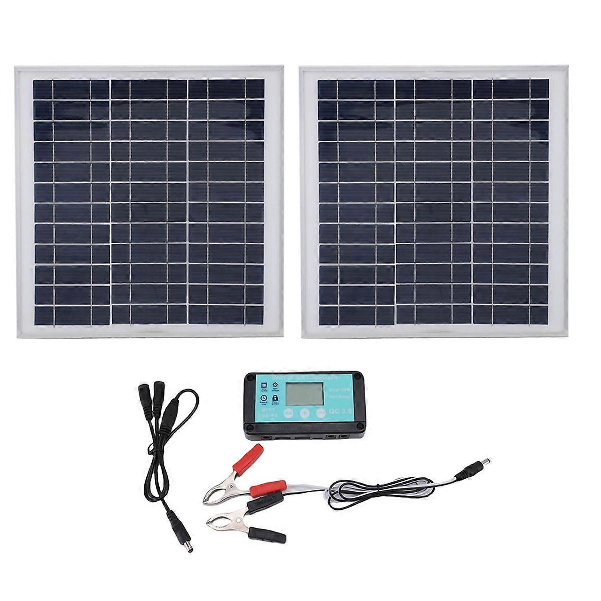 100W Solar Panel Kit with Charge Controller 12V MPPT Aluminum Solar Panel for Outdoor RV Camping Boa
