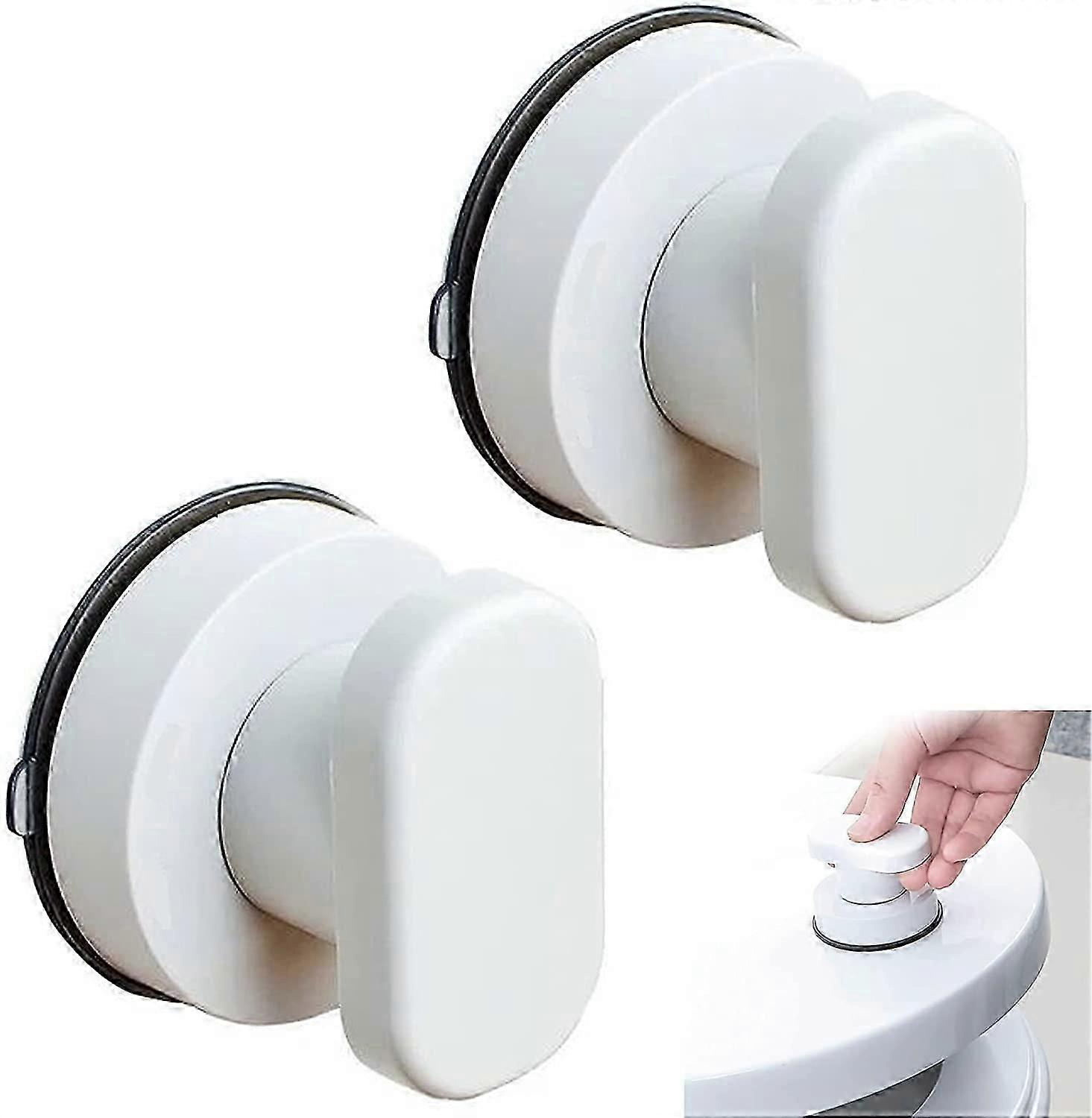 2pcs Glass Door Suction Cup Handle with Suction Cup Non-Slip Portable Mobility Handle Knobs(White)