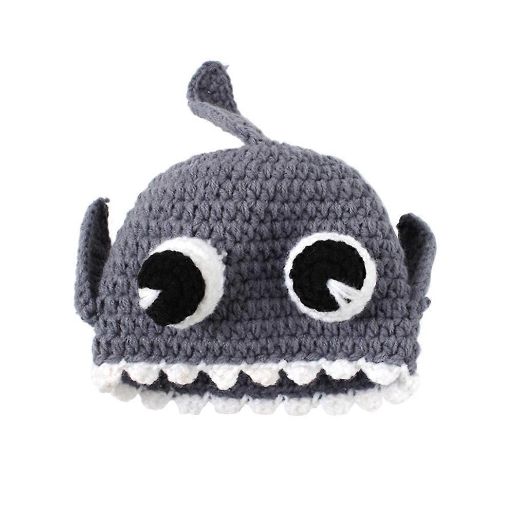 Plush Grey Kids Hat Handmade for Winter Warmth 1Pcs