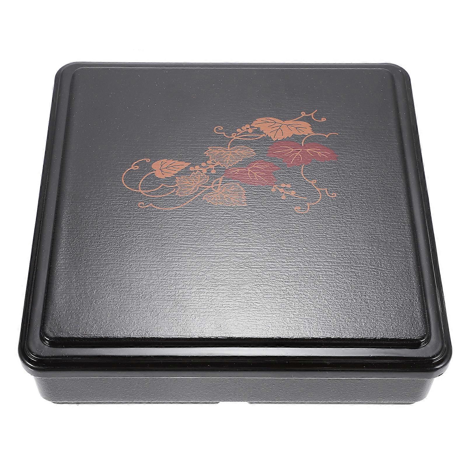 Square Japanese Food Box 2Pcs Bento Holder for General Consumers Picnic Design