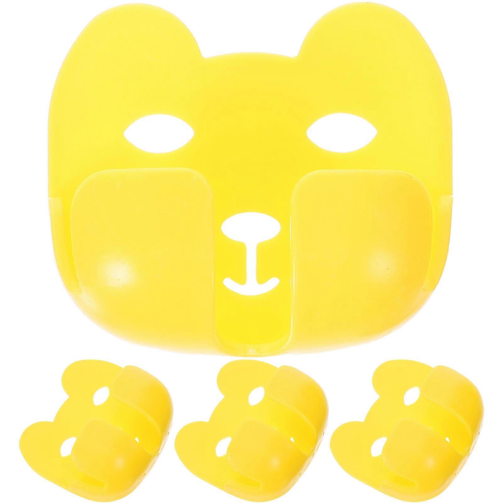 Plastic Toothbrush Holder for Holding 12Pcs Bathroom Holder Hooks Yellow