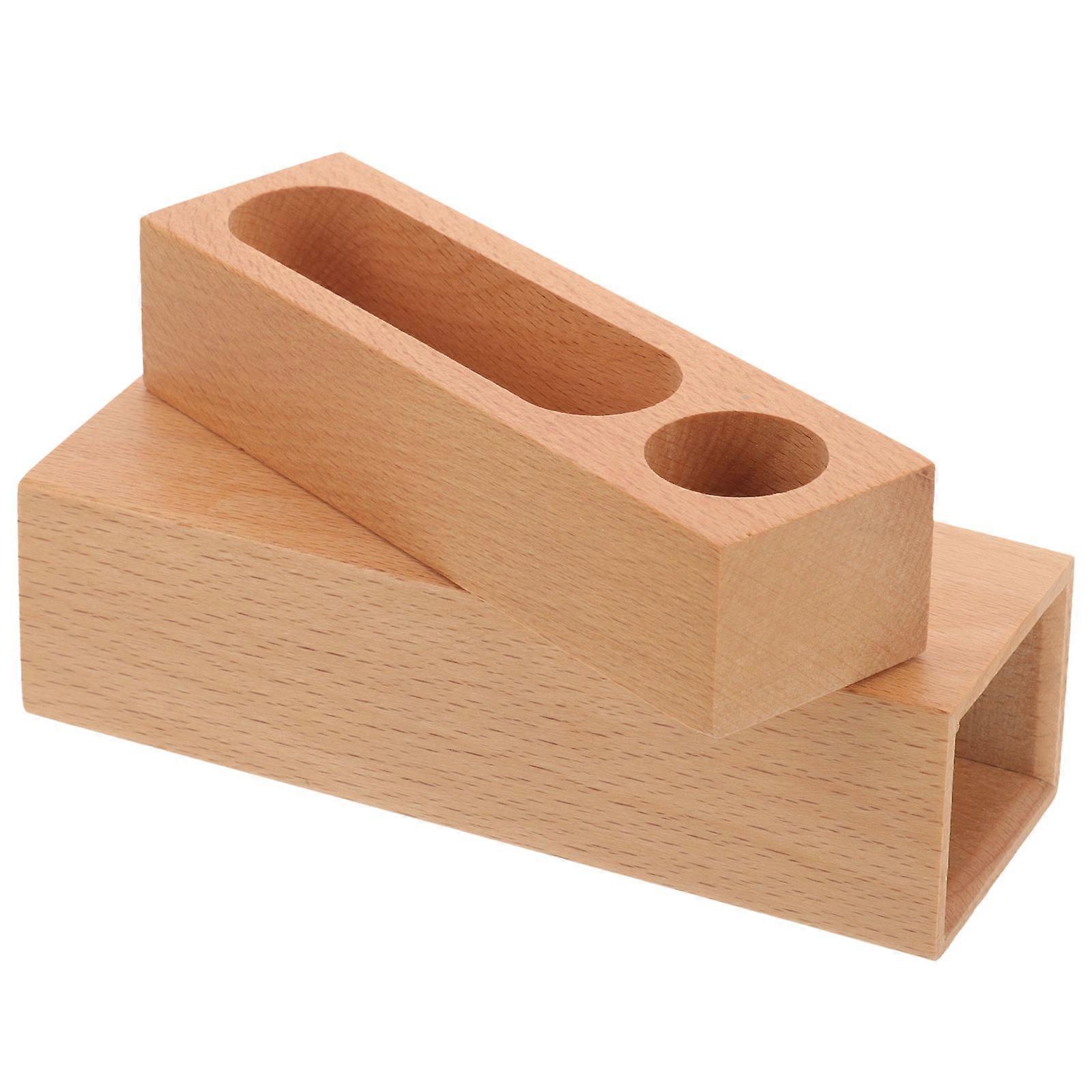 Packing Box for Wood with 3Pcs Inkpad Storage Case
