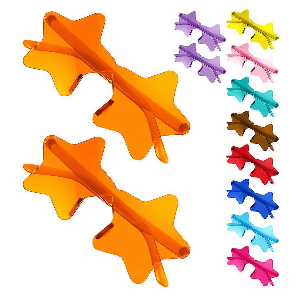 Fun Star Shaped Rimless Sunglasses for Party Use 56Pcs Bulk Pack