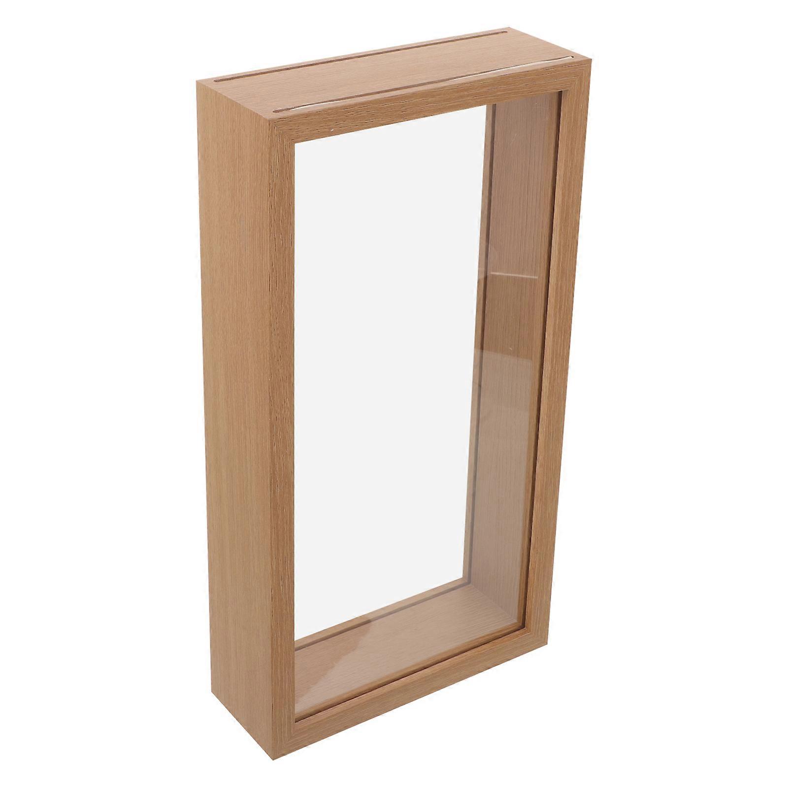 Flower for Storage Use 2Pcs Wooden Shadow Box Frame
