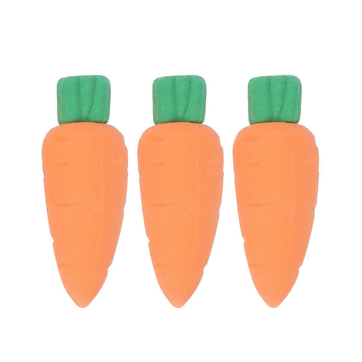 Rubber Eraser Carrot Shape Pencil Eraser for Cleaning Use 90Pcs