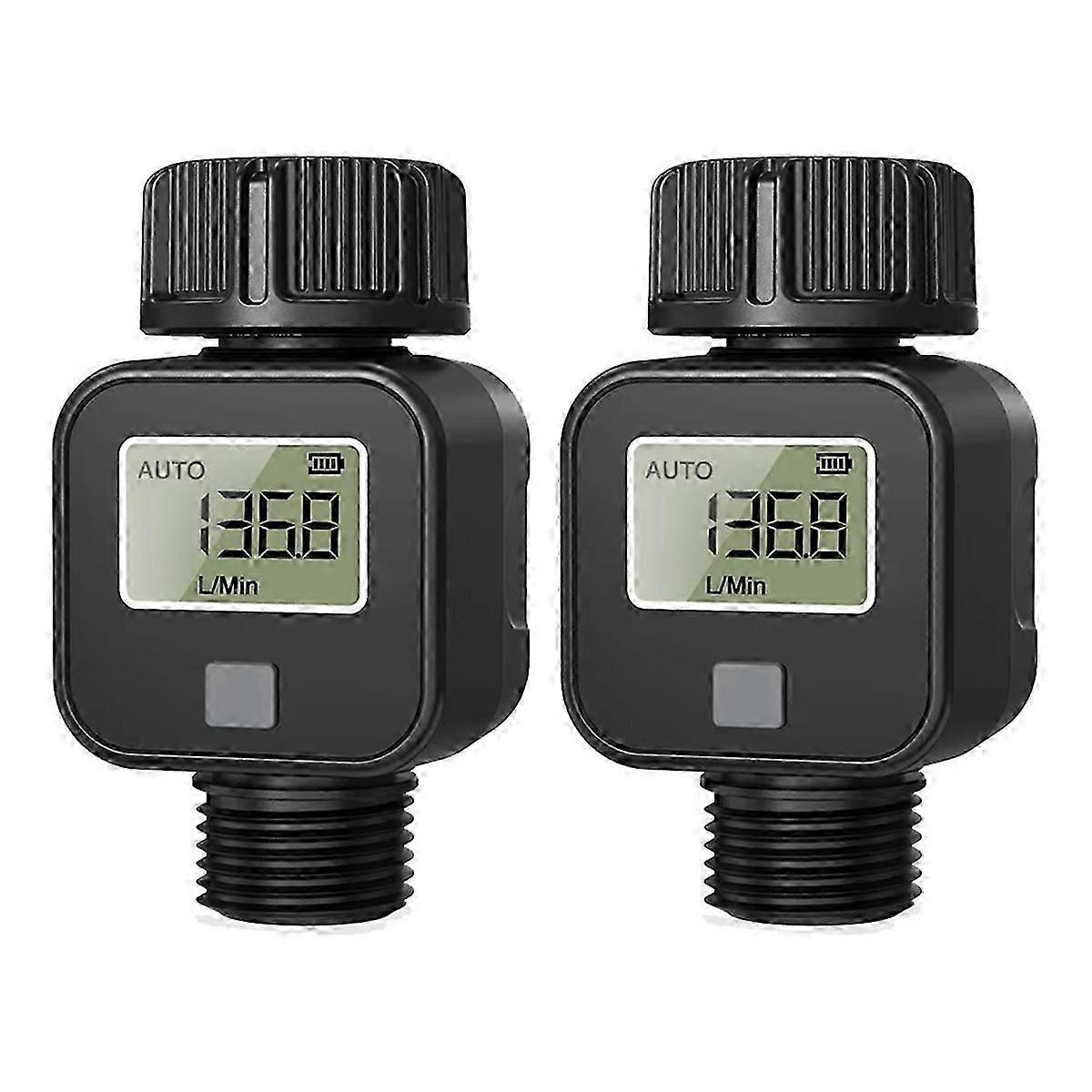 Digital LCD Water Flow Meter Garden Irrigation Hose Flow Sensor