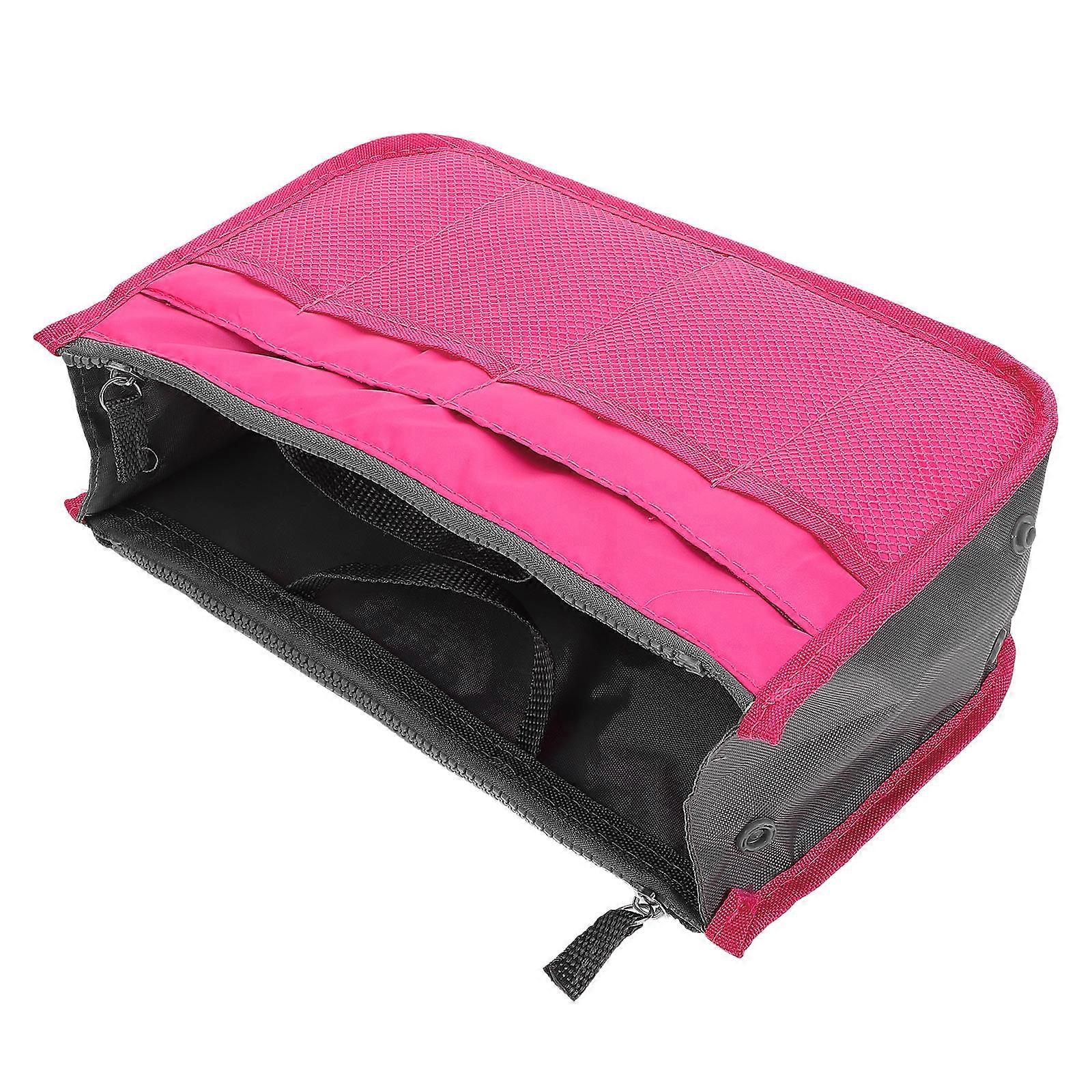 Travel Toiletry Storage Bag Large Capacity Durable Nylon Clutch With Double-layer Multi-pocket Design 1Pack