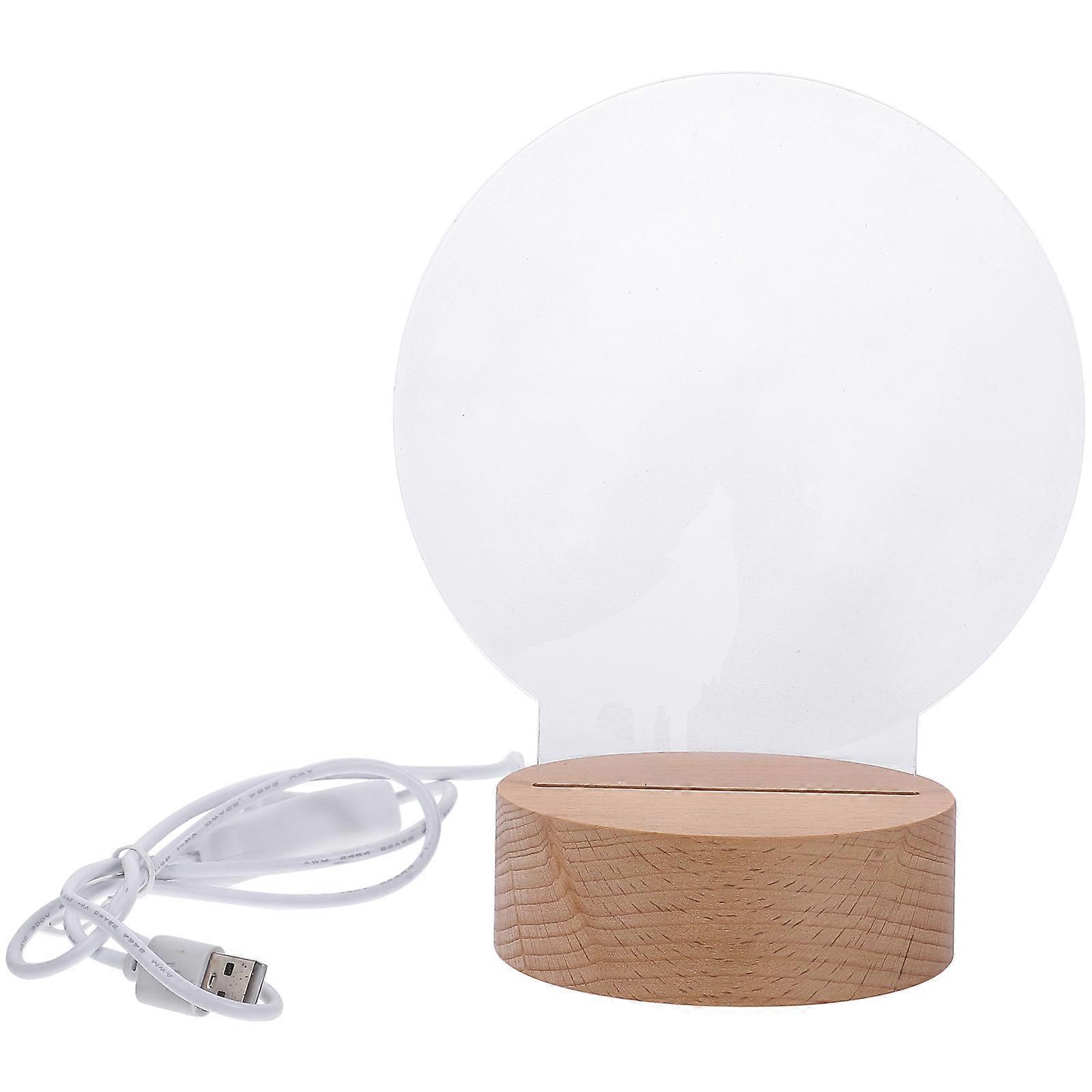 3Pcs USB Powered 3D Design Table Lamp For Bedroom Lounge Warm White LED Decorative Lights With Optical Acrylic