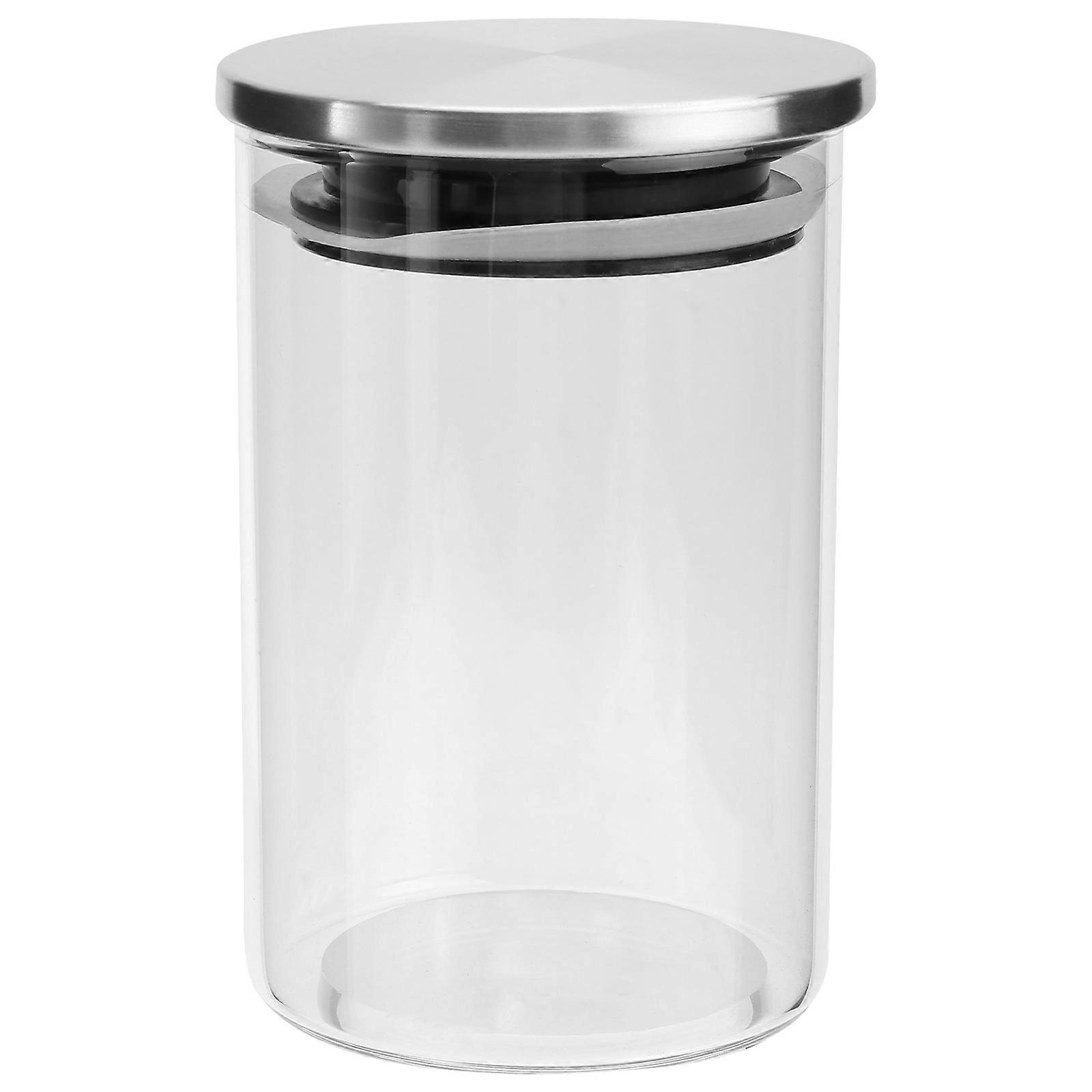 Kichen Glass Container for Dry Food Keeping 3Pcs Transparent Storage Jars
