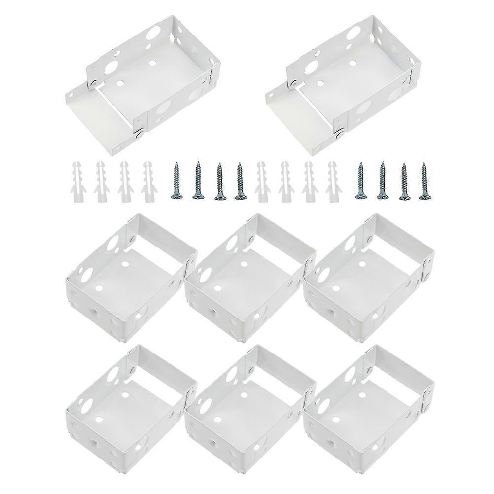 Mounting Blind Brackets Metal White Box Holder for Window Blind Fixing 16Pcs