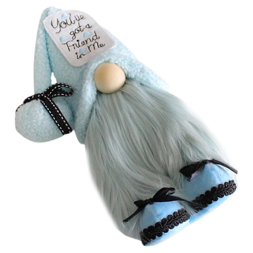 Blue Gnome Doll Decoration for Desktop Display 5Pcs Set