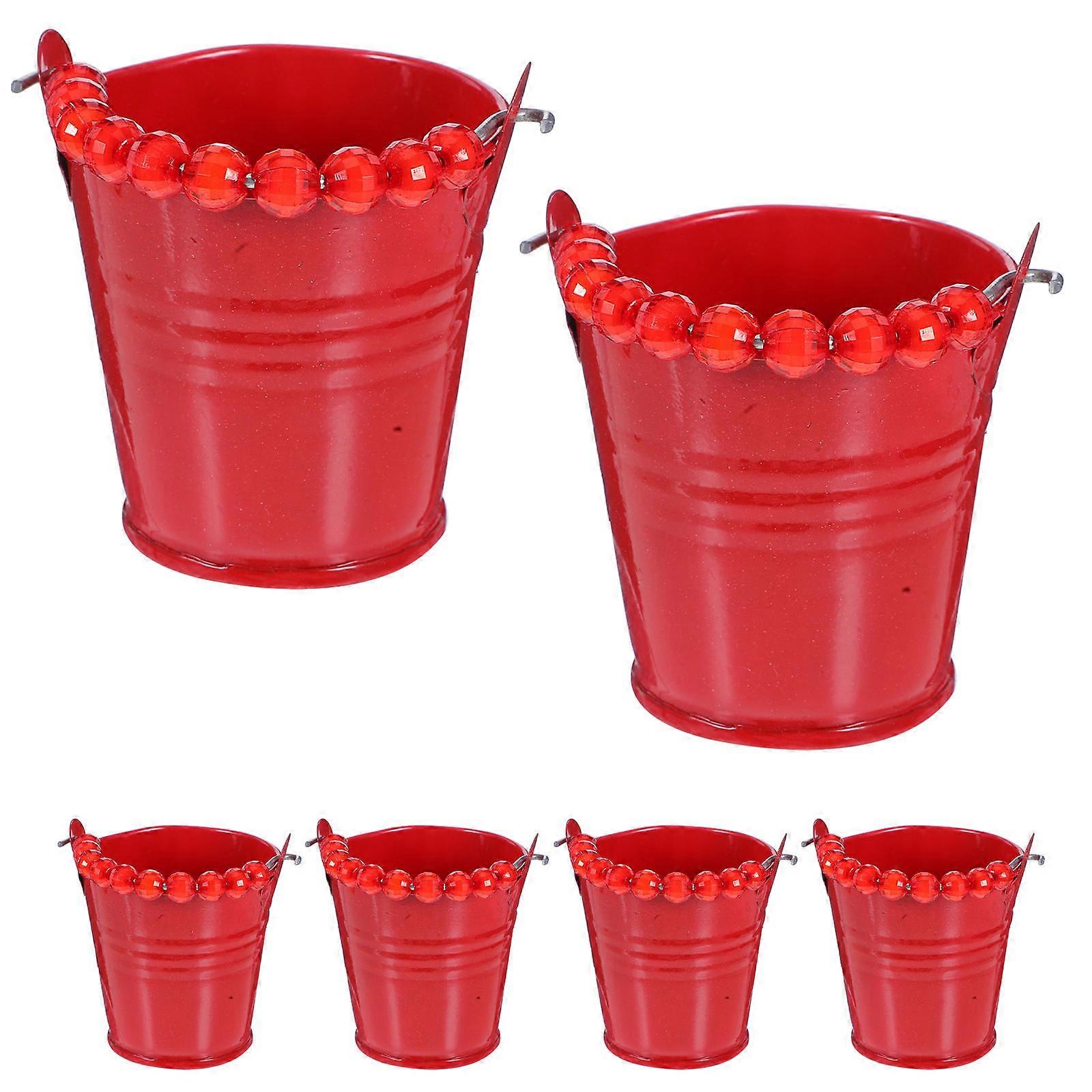 Mini Buckets Small Iron Buckets for Decorative Storage 12Pcs