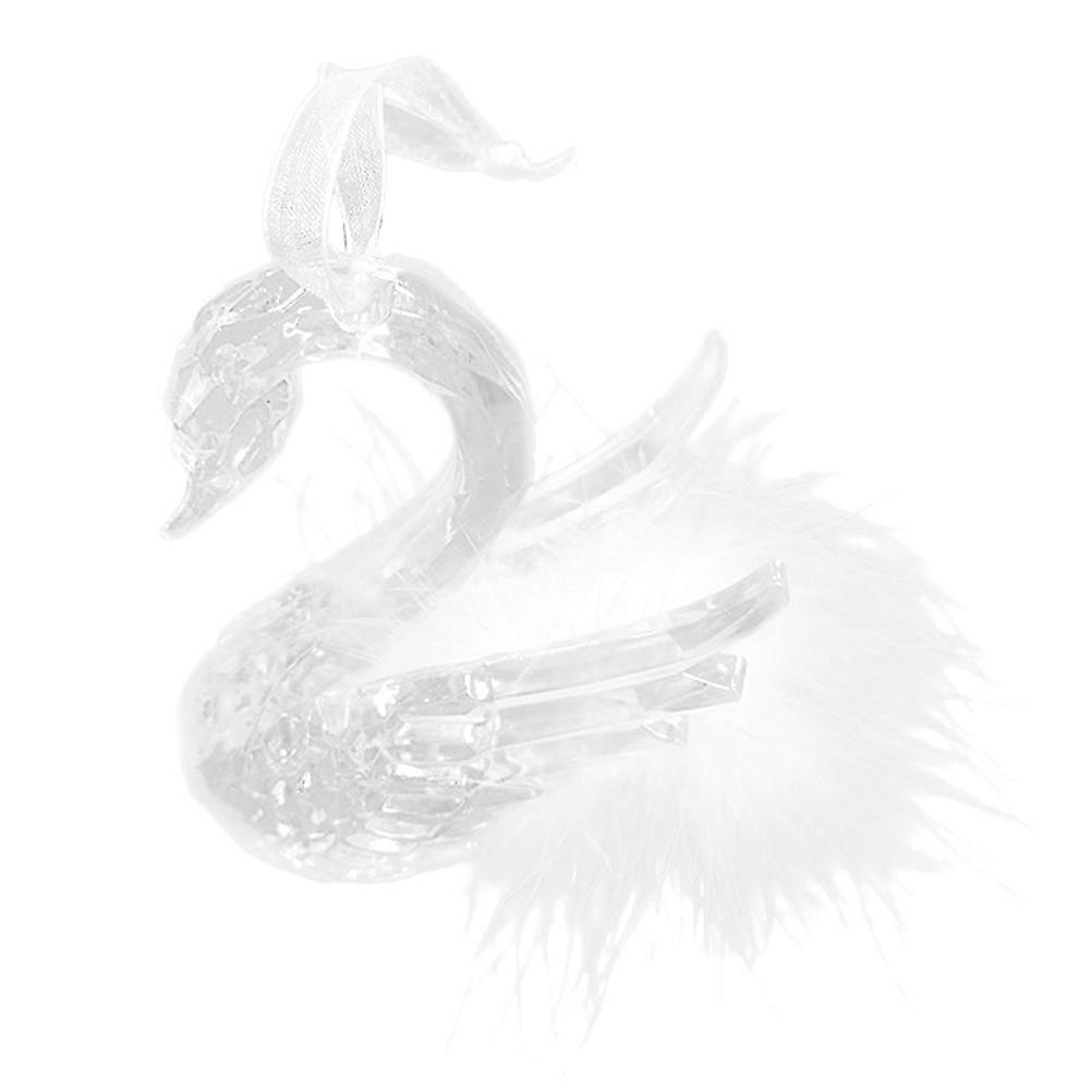 Chic Swan Hanging Decor Xmas Tree Hanging Ornament 3Pcs Set