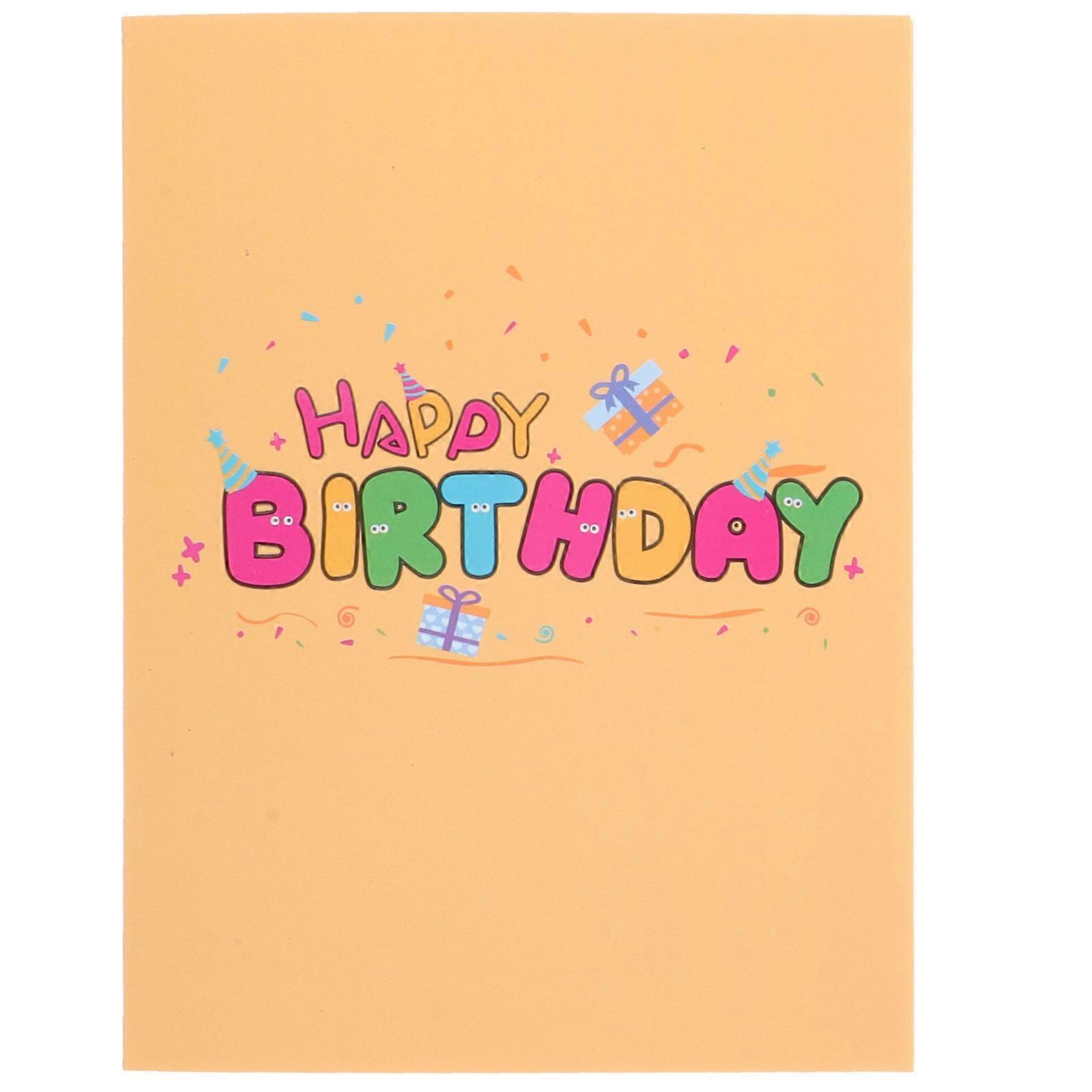 3D Birthday Pop-Up Card Creative Greeting Card for Home
