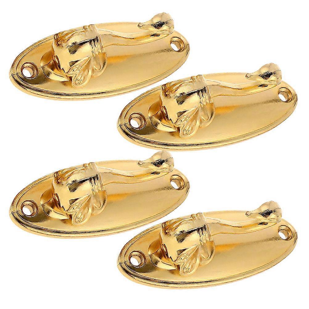 Decorative Curtain Tiebacks Swan Hooks for Drapery 16Pcs Golden