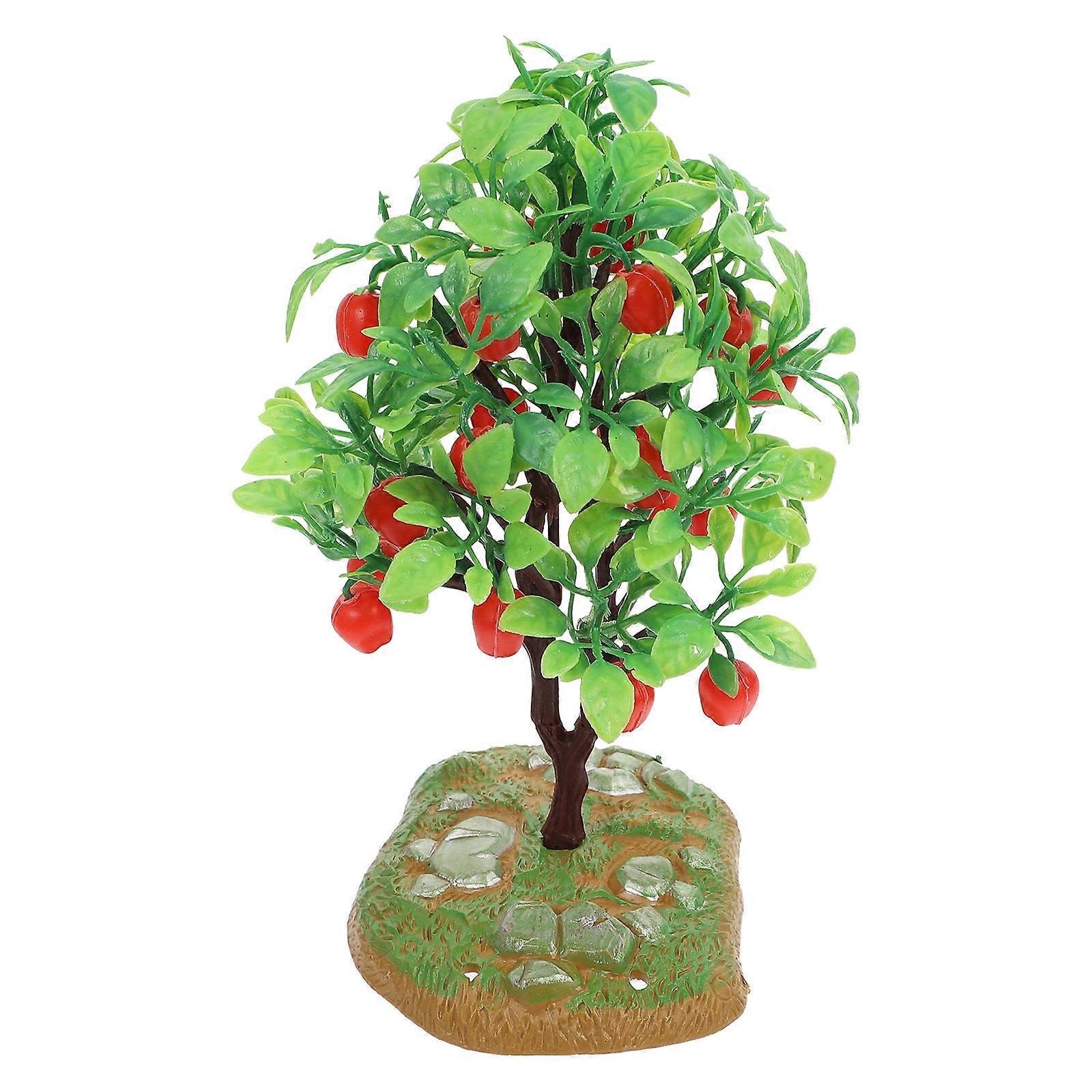 Simulation Fruit Tree Decoration Simulation Fruit Tree Ornaments Home Decoration Fine Workmanship .50X9.00X6.50CM 2Pcs