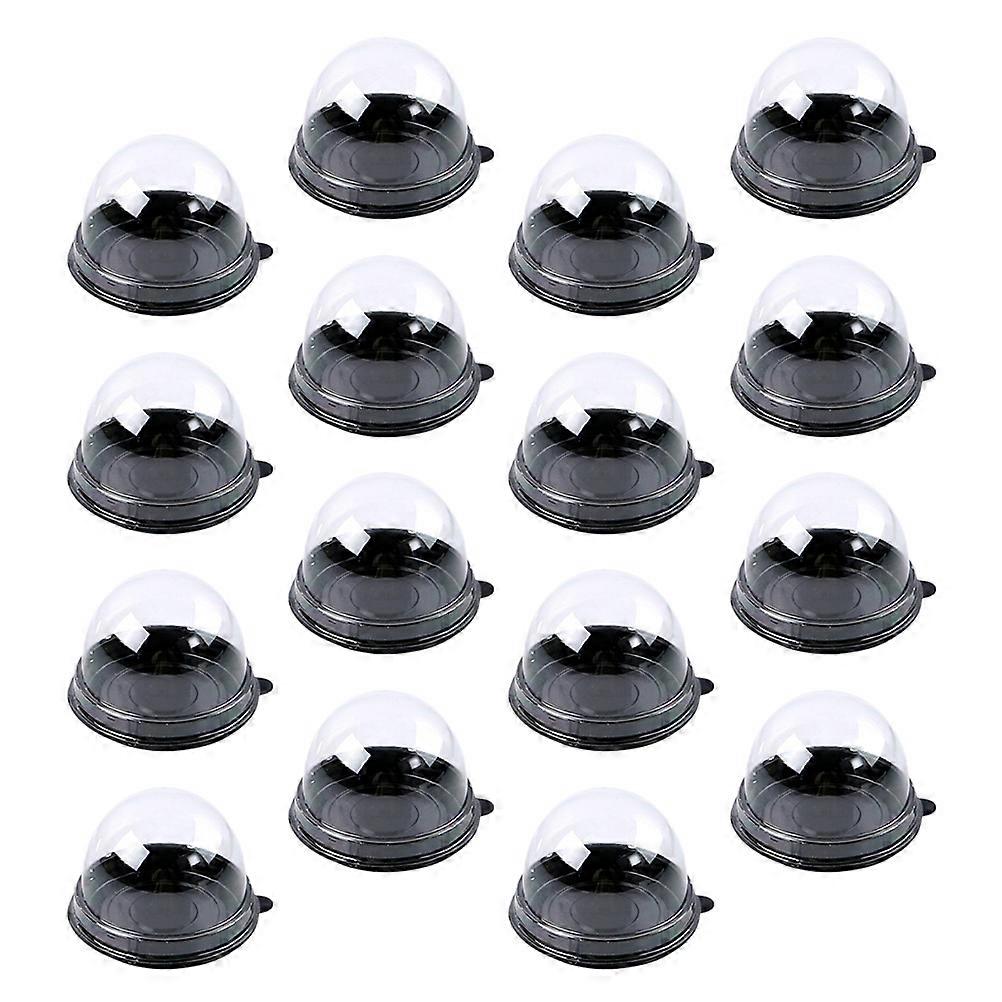 Plastic Moon Cake Wrapping Box for Bakery 150Pcs Round Transparent Black