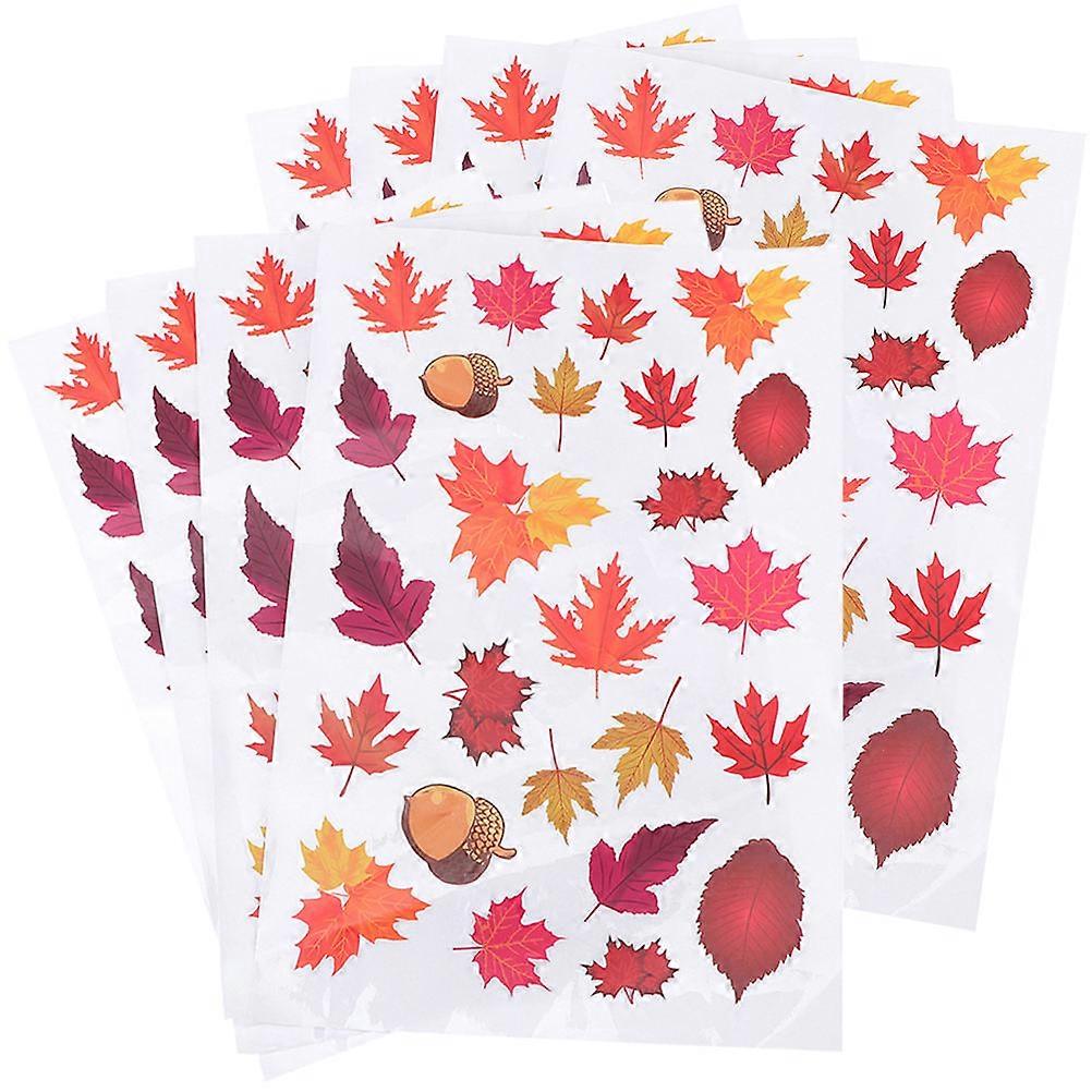 Self-Adhesive Window Clings Fall-Themed Decorative Stickers 32 Sheets